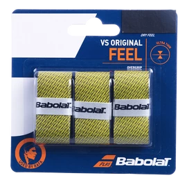 Grip tape supérieur Babolat VS Original X3 Black/Fluo Yellow