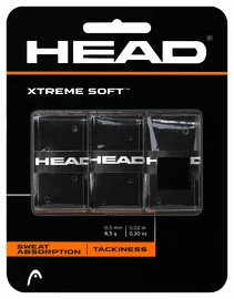 Grip tape supérieur Head Xtreme Soft Black (3 pcs)