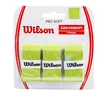 Grip tape supérieur Wilson Pro Soft Overgrip Lime (3 pcs)