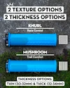 Grips PEATY'S  Monarch knurl thick turquoise (pgm-knl-thk-trq-20)