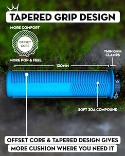 Grips PEATY'S  Monarch knurl thick turquoise (pgm-knl-thk-trq-20)