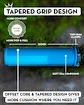 Grips PEATY'S  Monarch knurl thin turquoise (pgm-knl-thn-trq-20)