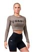 Haut pour femme Nebbia Hero Sporty Hero crop top long sleeve mocha XS
