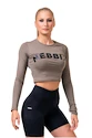 Haut pour femme Nebbia Hero Sporty Hero crop top long sleeve mocha XS