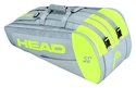 Housse de raquettes Head  Core Supercombi 9R Grey/Neon Yellow