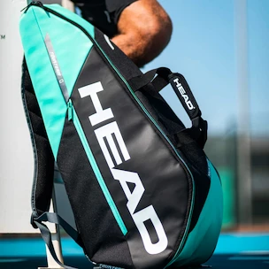 Housse de raquettes Head  Tour Team 6R Black/Mint
