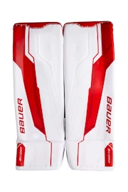 Jambières de gardien de but Bauer Supreme Shadow White/Red Senior