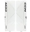 Jambières de gardien de but CCM Axis 2 white/white/white/white Senior