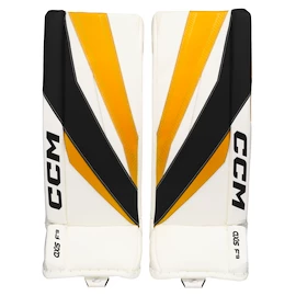Jambières de gardien de but CCM Axis F9 Black/Yellow Intermediate