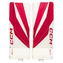Jambières de gardien de but CCM Axis F9 Red/White Intermediate 31 + 1 pouce