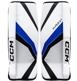 Jambières de gardien de but CCM YTflex 3 white/white/royal/black Youth