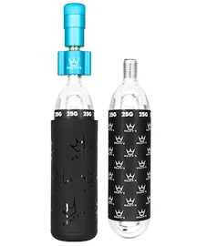 Kit tête de gonflage CO2 avec cartouches PEATY'S Mtb (25g) - turquoise (ppr-hti-mtb-trq-12)