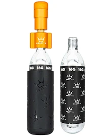 Kit tête de gonflage CO2 avec cartouches PEATY'S Road & gravel (16g) - mango (ppr-hti-rag-mng-12)