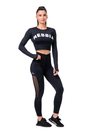 Leggings pour femme Nebbia Mesh leggings high waist 573 black