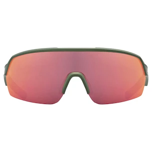 Lunettes de sport Uvex  Sportstyle 227 Olive Mat/Mirror Red (Cat. 3)