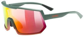 Lunettes de sport Uvex Sportstyle 235 Moss Green Grapefruit Mat/Mirror Red (Cat. 2)