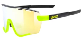 Lunettes de sport Uvex Sportstyle 236 Set Black Lime Mat/Mirror Yellow (Cat. 2) + Clear (Cat. 0)
