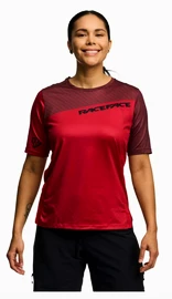 Maillot de cyclisme pour femme Race Face Indy SS Dark Red