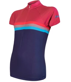 Maillot de cyclisme pour femme Sensor Cyklo Summer Stripe Blue/Lilla