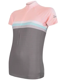 Maillot de cyclisme pour femme Sensor Cyklo Summer Stripe Grey/Pink