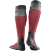 Mi-bas de compression pour femme CEP Hiking Light Merino Berry/Grey