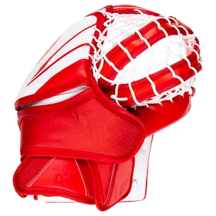 Mitaine de gardien de but Bauer Supreme MVPRO White/Red Senior main gauche (regular)