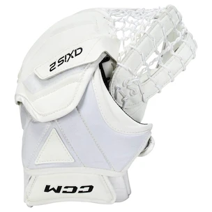 Mitaine de gardien de but CCM Axis 2 white/white/white/white Senior main gauche (regular)