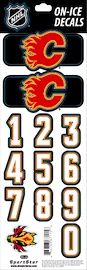 Numéros de casque Sportstape ALL IN ONE HELMET DECALS - CALGARY FLAMES - DARK HELMET