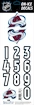 Numéros de casque Sportstape  ALL IN ONE HELMET DECALS - COLORADO AVALANCHE - DARK HELMET