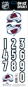 Numéros de casque Sportstape  ALL IN ONE HELMET DECALS - COLORADO AVALANCHE - DARK HELMET