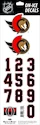 Numéros de casque Sportstape  ALL IN ONE HELMET DECALS - OTTAWA SENATORS