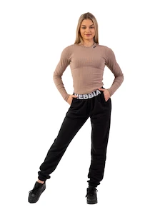 Pantalon de survêtement pour femme Nebbia  Iconic Mid-Waist Sweatpants 408 black XS