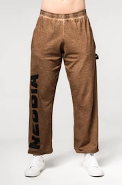 Pantalons de survêtement pour homme Nebbia Washed-off Gym Sweatpants Baggy Style GYM BRO 373 Ligth Brown