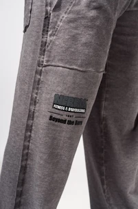 Pantalons de survêtement pour homme Nebbia  Washed-off Gym Sweatpants NO SHORTCUTS 372 Light Grey
