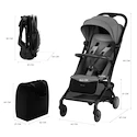 Poussette compacte pour avion Kinderkraft Pilot 2 Platinum Gray