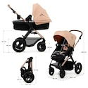 Poussette Kinderkraft Moov 2 Air 3In1 Sand Beige