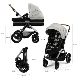 Poussette Kinderkraft Moov 2 XL Moonlight Grey