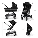 Poussette Kinderkraft Newly 3In1 Classic Black + Mink Pro