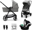 Poussette Kinderkraft Newly 3In1 Moonlight Grey + Mink Pro