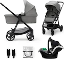 Poussette Kinderkraft Newly 3In1 Moonlight Grey + Mink Pro