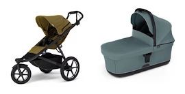 Poussette sportive Thule Urban Glide 3 Nutria green + Bassinet Mid blue