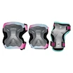 Protections pour hockey inline pour enfant  Powerslide  Kids Pro Girls II Set Grey/Pink