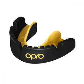 Protège dents Opro GOLD BRACES Black/Gold Senior