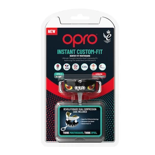 Protège dents Opro  INSTANT CUSTOM FIT AGGRESSION Black/Gold/Red Senior