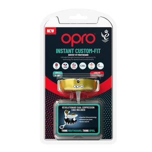 Protège dents Opro  INSTANT CUSTOM FIT SOLIDS Gold/White Senior