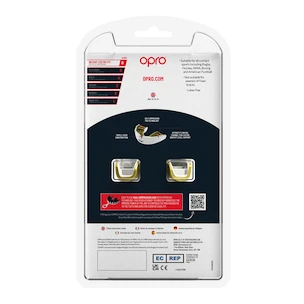 Protège dents Opro  INSTANT CUSTOM FIT SOLIDS Gold/White Senior