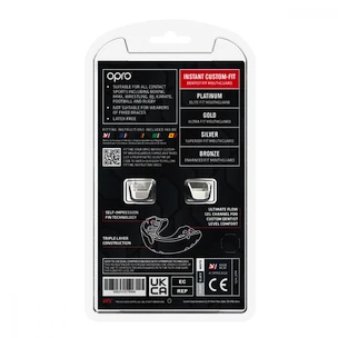 Protège dents Opro  INSTANT CUSTOM FIT UFC Black/Silver/White Senior