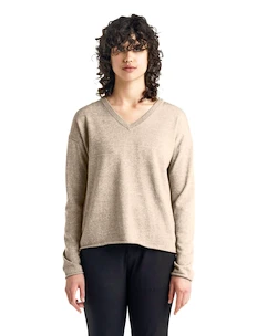 Pull-over Icebreaker  Flaxen LS V Sweater Beige S
