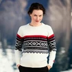 Pull pour femme Ulvang  Marius Round Neck Vanilla/Ulang Red