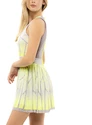 Robe pour femme Lucky in Love  Pleat Wave Dress Neon Yellow